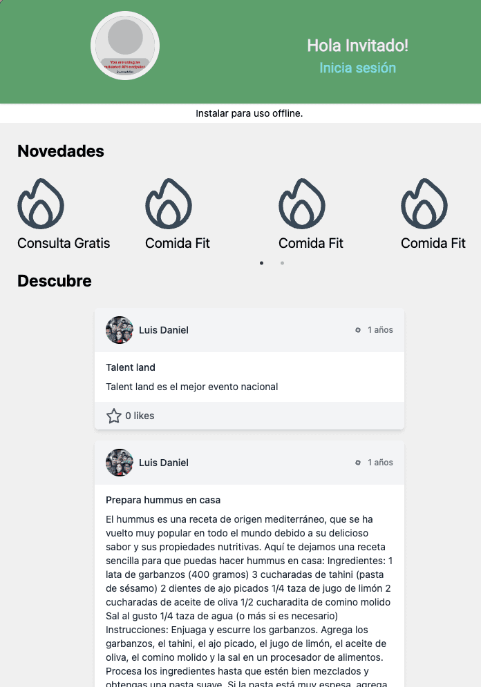 Captura del proyecto Healthy Hive and Salud Digna - Talent Land Hackathon 2023