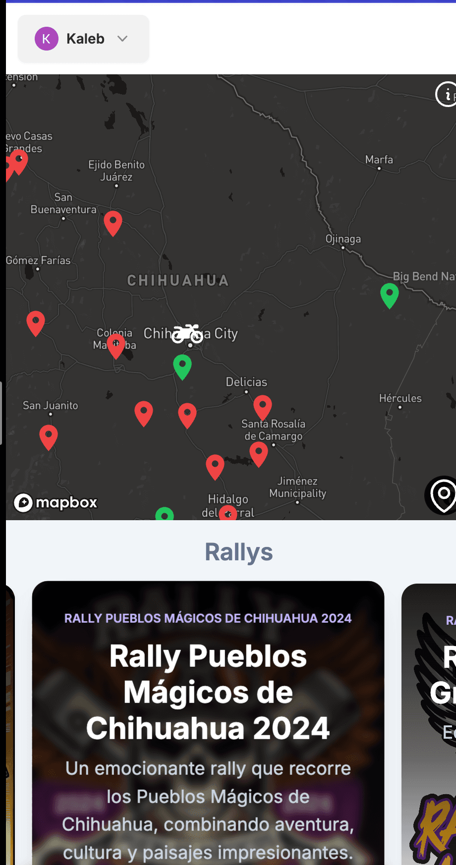 Captura del proyecto Rally de Moto